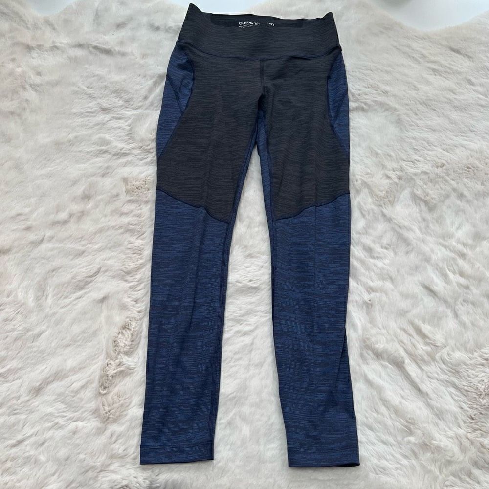 Outdoor Voices Leggings Workout Activewear Navy Blue & Black womens size S